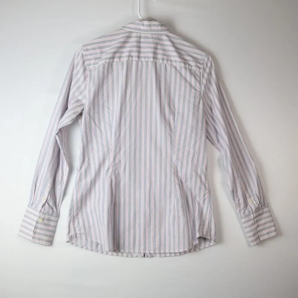 Banana Republic Long Sleeve Riley Shirt Striped Button Down Shirt Women's Sz 10P - Picture 6 of 6
